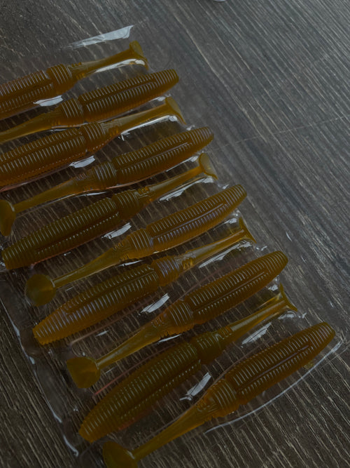 3.3inch soft plastic. Color home brew