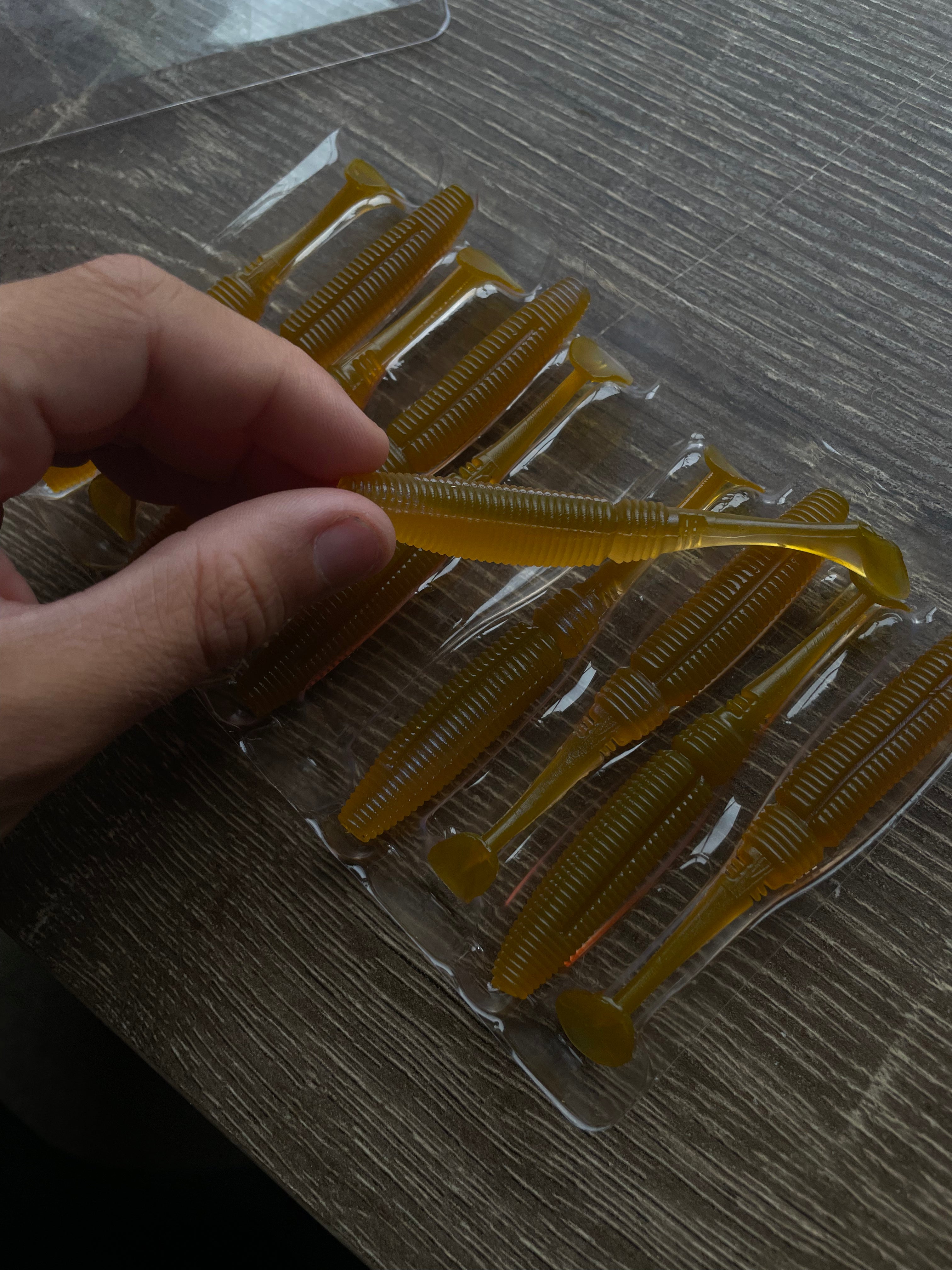 3.3inch soft plastic. Color home brew